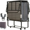 thumbnail image 1 of Puremind Folding Bed with 5 Inch Mattress Included, 75" x 31" Rollaway Bed for Adults, Space-Saving Portable Bed with Headboard and Dust Cover, 1 of 6