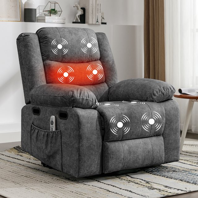 Puremind Recliner Chair for Adults, Electric Glider Recliner with Heat