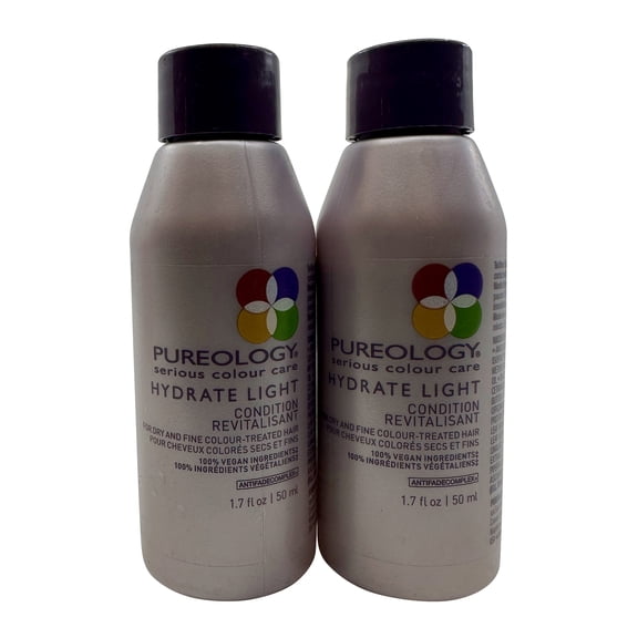 Pureology Hydrate Light Conditioner Dry & Fine Color Treated Hair 1.7 oz Set of 2