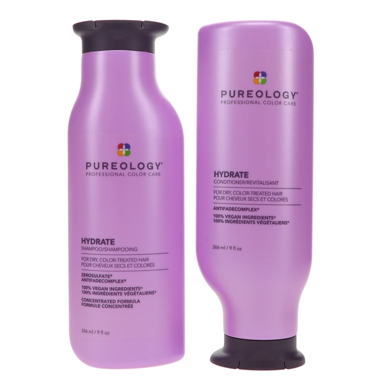 Pureology Hydrate Sheer, Moisturising Shampoo and Conditioner Set, For Fine, Colour Treated Hair, Vegan Formulas, Sulphate Free for a Gentle Cleanse