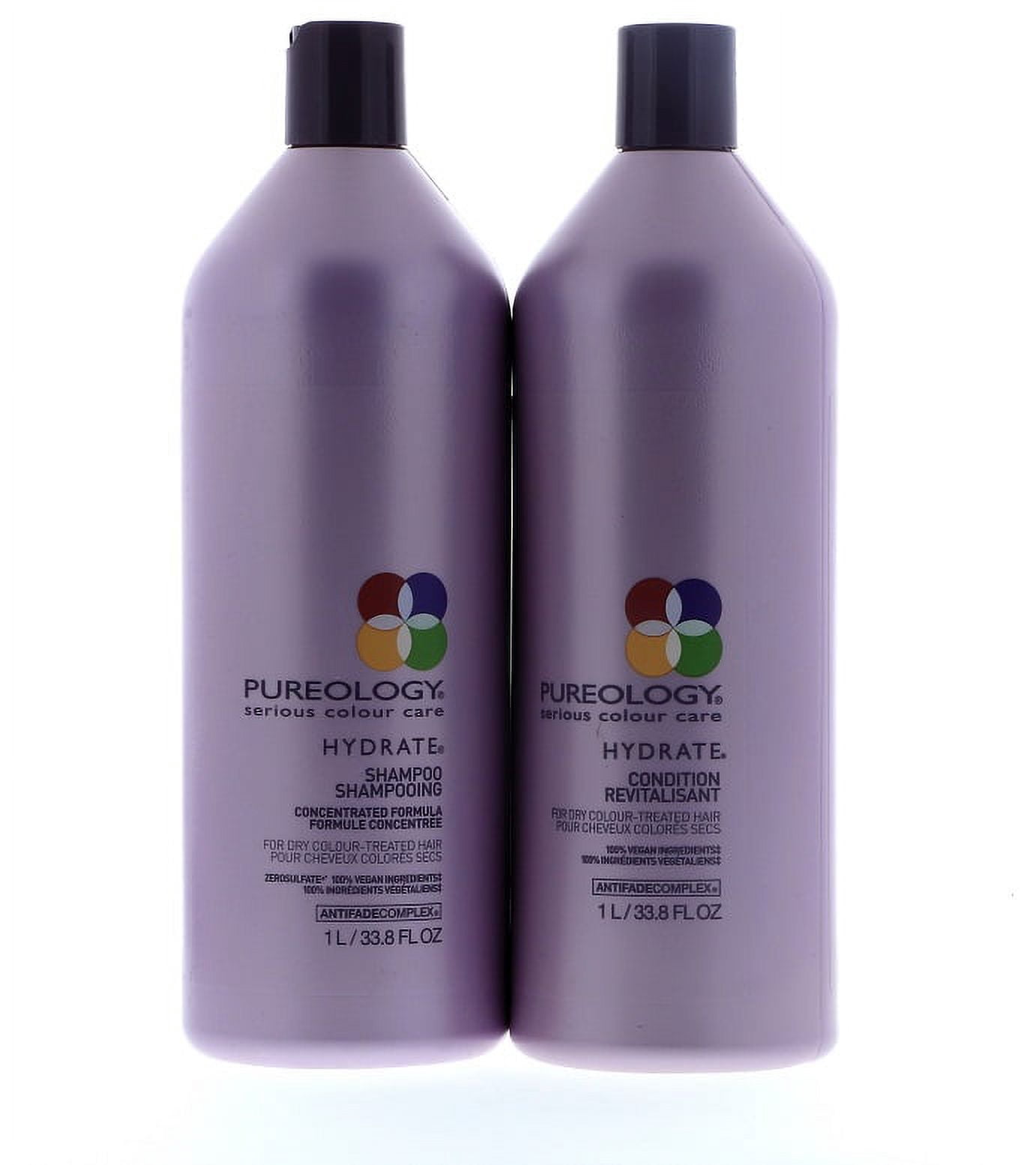 Pureology Hydrate Shampoo & Conditioner Liter Duo Set, 33.8 Oz