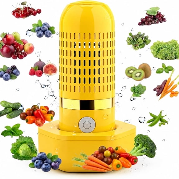 Purepod Produce Cleaner, Mini Portable Washer Equipped with OH-ion Purification Tech, Automatic Cycle Cleaning Function, All-Round Food Cleaner to Process Fruits, Grains, Rice and Raw Meat