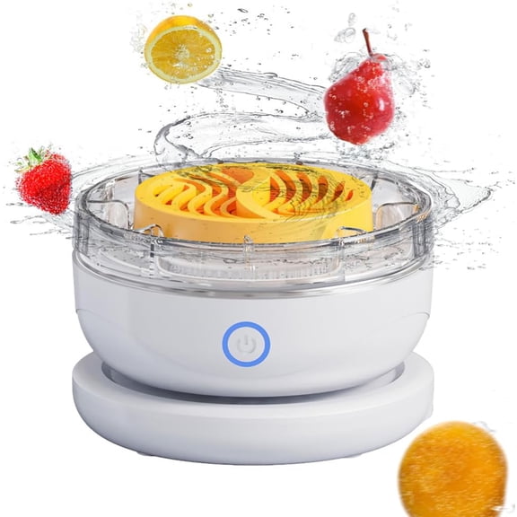 Purepod produce cleaner, Fruit and Vegetable Washing Machine, Wireless Veggie Wash with Purification Technology, IPX7 Waterproof Powerful Water Rolling for Washing Fruits, Vegetables, Rice, Meat