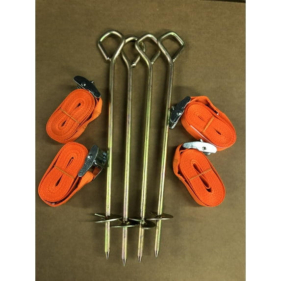 Purepoweradapters Extreme Heavy Duty 14" Anchor Tie Down Kit