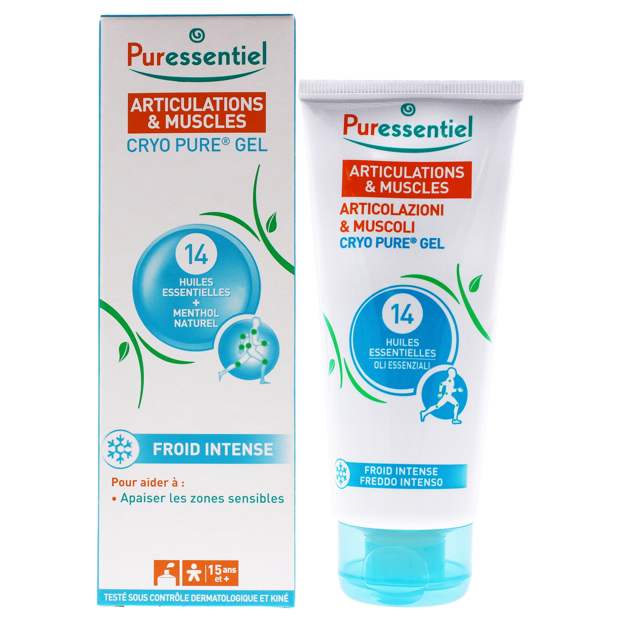 Puressentiel Muscles & Joints Cryo Pure® Gel, Intense Cold for Instant  Relief - 100% Natural Active Ingredient, Vegan - 14 Pure Essential Oils -  2.7