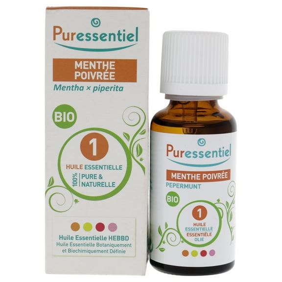 Puressentiel Organic Essential Oil - Peppermint, Aromatherapy, 1 oz