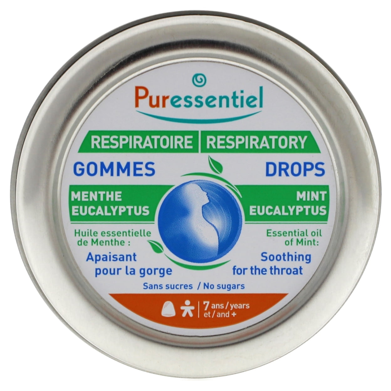 Puressentiel Respiratory Drops, Mint Eucalyptus, Throat Drops, 1.6 oz