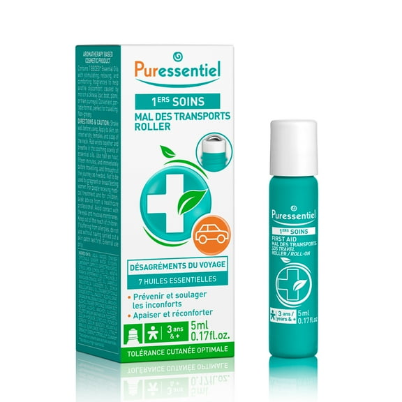 Puressentiel SOS Travel Sickness Roller, Motion Sickness Roller, 0.17 oz