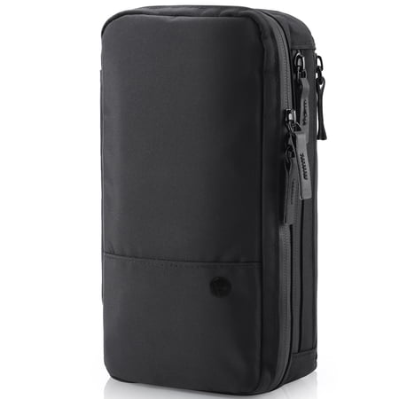 Purevave Compact Mens Toiletry Travel Bag Hanging, Mens Dopp Kit for Travel Waterproof, Wash Pouch Black