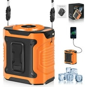 Purevigil 8000mAh Rechargeable Waist Clip Fan - 10 Speeds, 24H Runtime, Dual-Side Cooling Lightweight Personal Cooler with LED - Ideal for Summer Travel, Camping, Jobsite, Sports & Commute