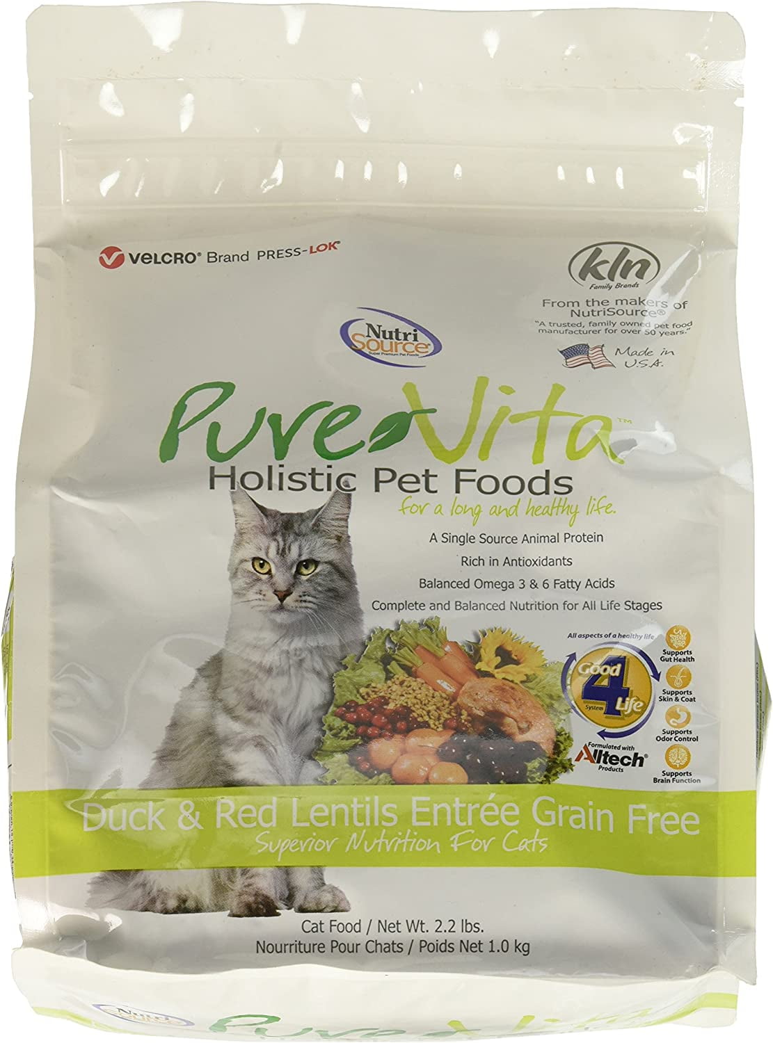 Purevita Grain Free Duck Red Lentils Entree Nutritious Cat Dinner Food