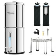 Purewell 3-Stage 0.01μm Ultra-Filtration Gravity Water Filter System with Water Level Window