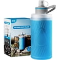 thumbnail image 1 of Purewell Collapsible Filtered Water Bottle, 0.01μm BPA-Free Silicone Squeeze Water Purifier Bottle for Hiking, Backpacking, Camping & Survival(blue), 1 of 7