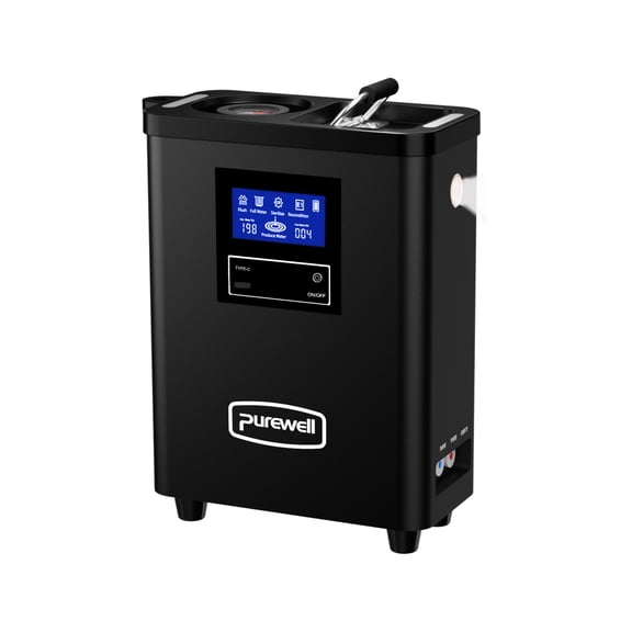 Purewell Countertop Reverse Osmosis Water Filter System, TDS Reduction, 10-Stage Water Filter,Automatic Flushing, UV Sterilization(black)