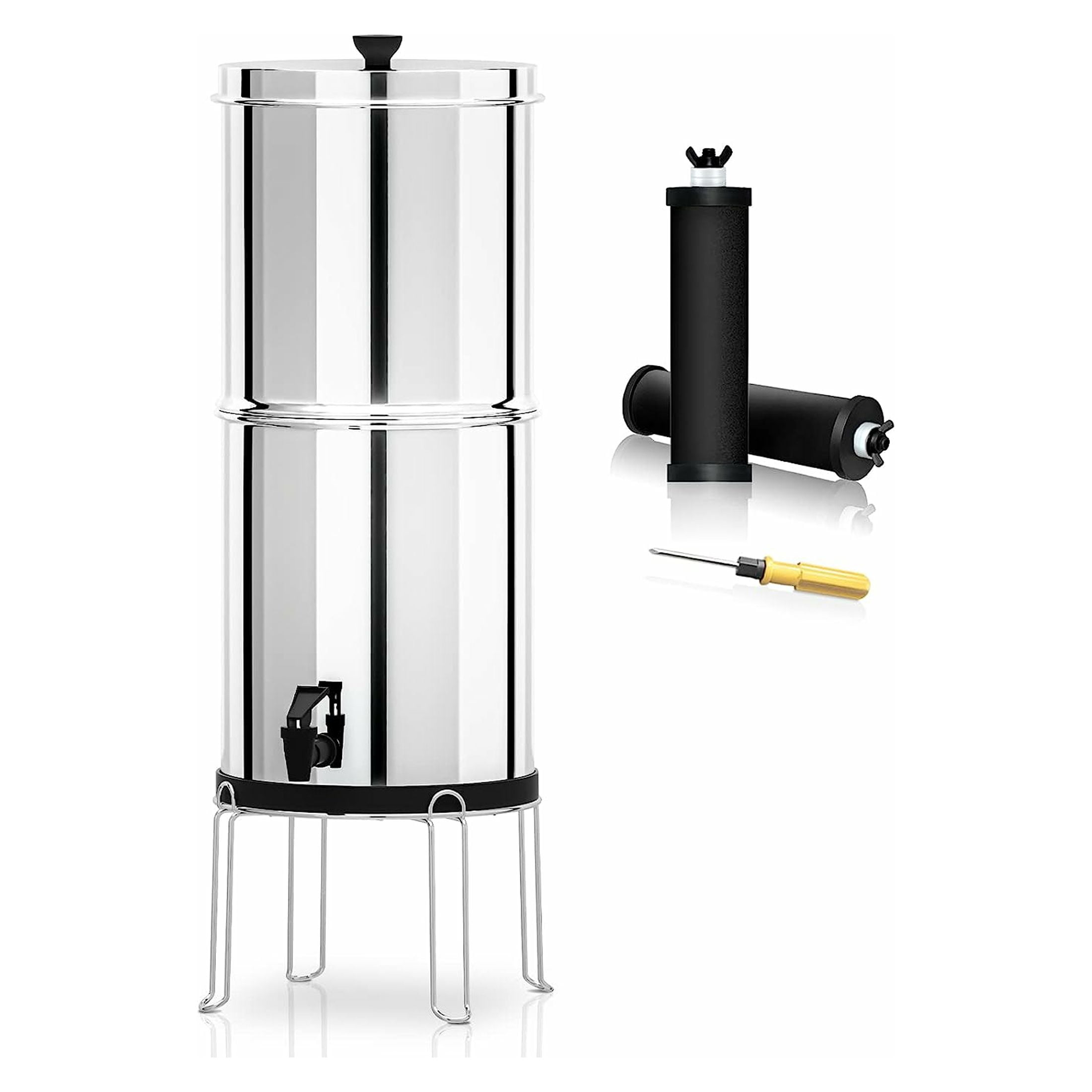 Purewell Gravity Fed Water Filter, Best Survival Water Filter, High Capacity 2.9 Gallon Survival