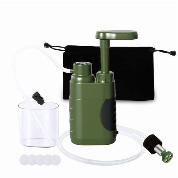 Purewell Outdoor Pump Water Filter 0.01μm Water Filtration for Camping, Hiking, Backpacking, Survival, Emergency