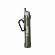Purewell Portable Personal Water Filtration Straws with Compass, Whistle, and Mirror Ideal for Survival, Camping, Hiking, and Emergencies