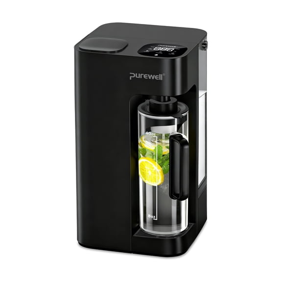 Purewell Reverse Osmosis Water Filter Countertop, 10-Stage RO Water Filtration System, Installation-Free, Reduce TDS, Water Filter Pitcher for Home, Kitchen, 3:1 Pure to Drain