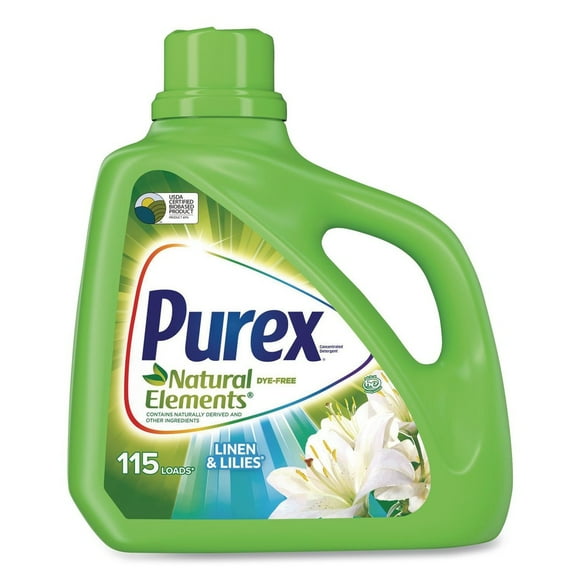 Purex 01134 150 oz. Bottle Linen and Lilies Ultra Natural Elements He Liquid Detergent (4/Carton)