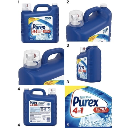 Purex Coin-Vending Brightening Liquid Laundry Detergent, ColdWater, 312.4 oz, 250 Loads