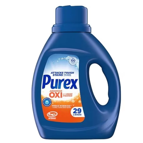 Purex Advanced Oxi with Odor Fighter Laundry Detergent with Oxi, Fresh Morning, 40 fl oz, 29 Loads