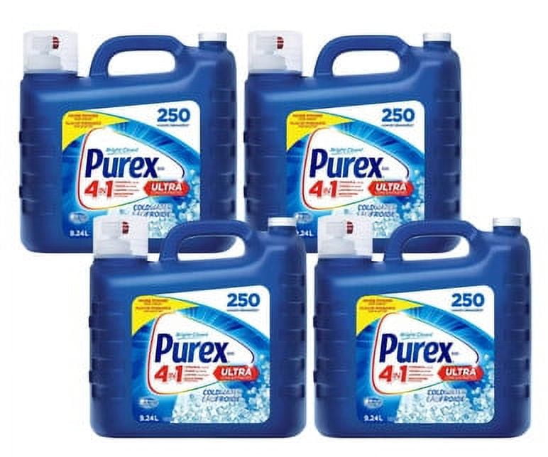 Purex Cold Water Ultra Concentrated Laundry Detergent 9.24L/2.44 Gallons 250 Wash Loads(4/Case