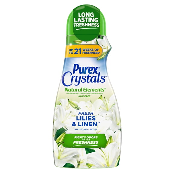 Purex Crystals Scent Booster, Natural Elements, Fresh Lilies & Linen, 39oz
