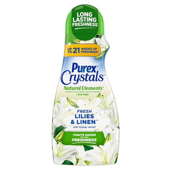 Purex Crystals Scent Booster, Natural Elements, Fresh Lilies & Linen, 39oz