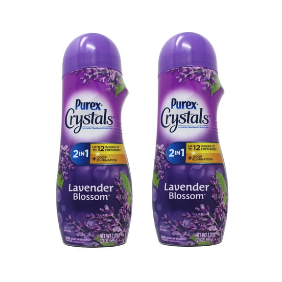Purex Crystals In-Wash Fragrance and Scent Booster, Lavender Blossom, 21 Ounce - 2 Pack