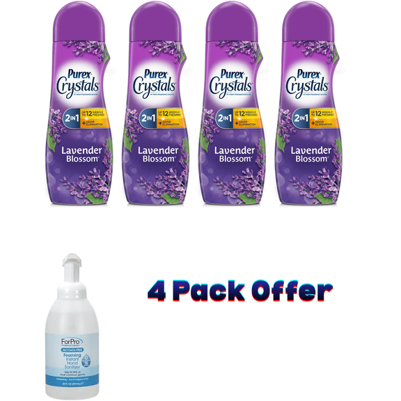 Purex Crystals In-Wash Odor Eliminating Scent Booster, Lavender Blossom, 21oz