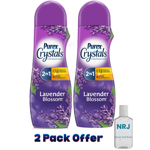 Purex Crystals In-Wash Odor Eliminating Scent Booster, Lavender Blossom, 21oz