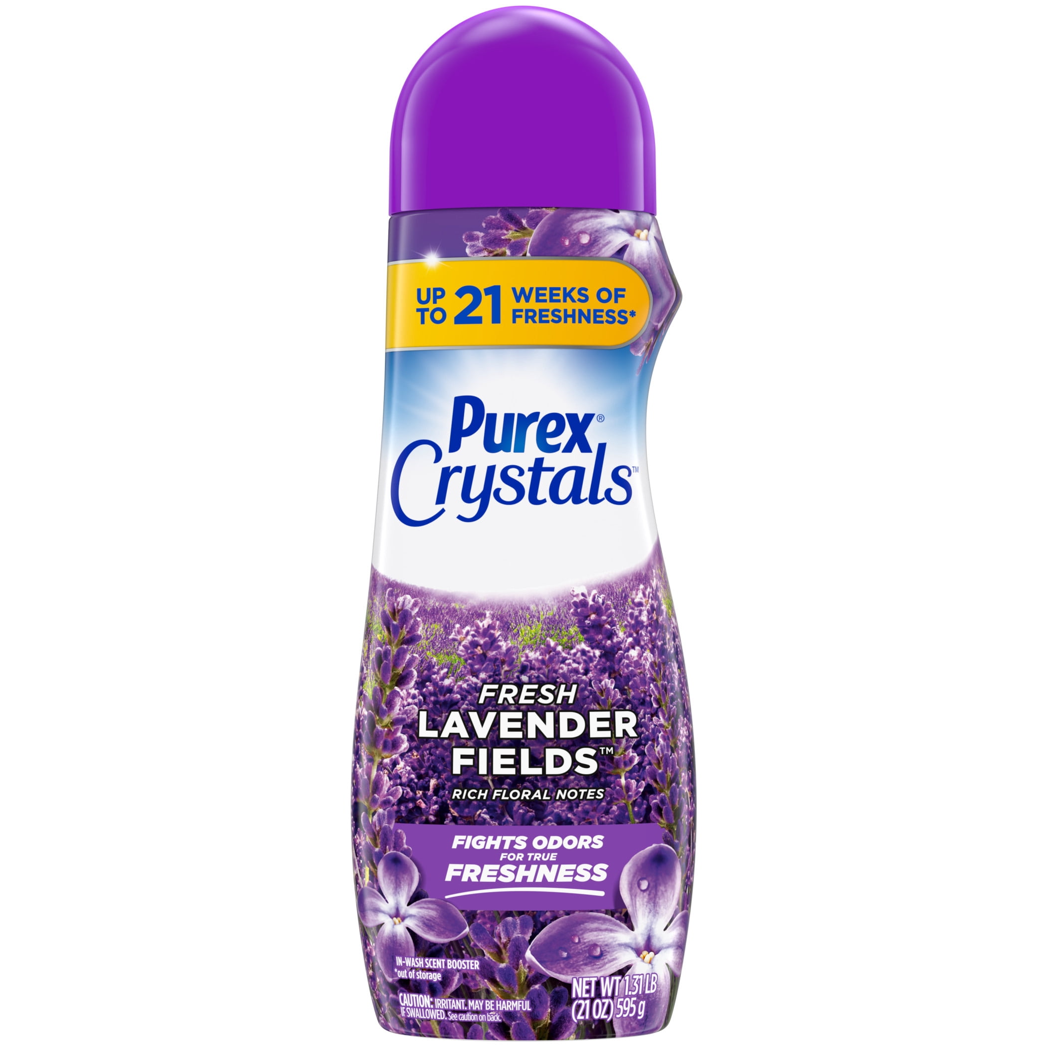 Purex Crystals Laundry Scent Booster Beads, Fresh Lavender Fields, 21oz