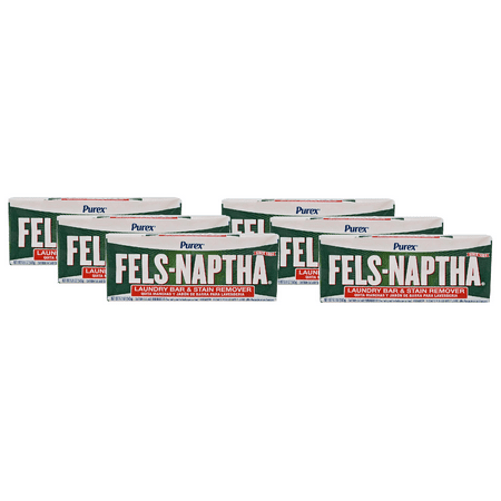 Purex Fels-Naptha Laundry Bar & Stain Remover & Pre-treater, 5.5 Ounce (6 Pack)
