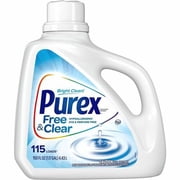 Purex Free & Clear Laundry Detergent, Concentrate, Liquid, 150 fl oz 4.7 quart, Recommended For Dirt Remover, Stain Remover 05020CT | 2 Cartons 8 Total