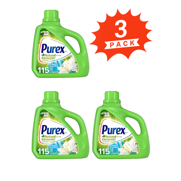 Purex Linen & Lilies Liquid Laundry Detergent (Pack 3) - 345 Loads, 450 fl