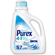Purex Free & Clear Liquid Laundry Detergent for Sensitive Skin, 75 fl oz, 57 Loads