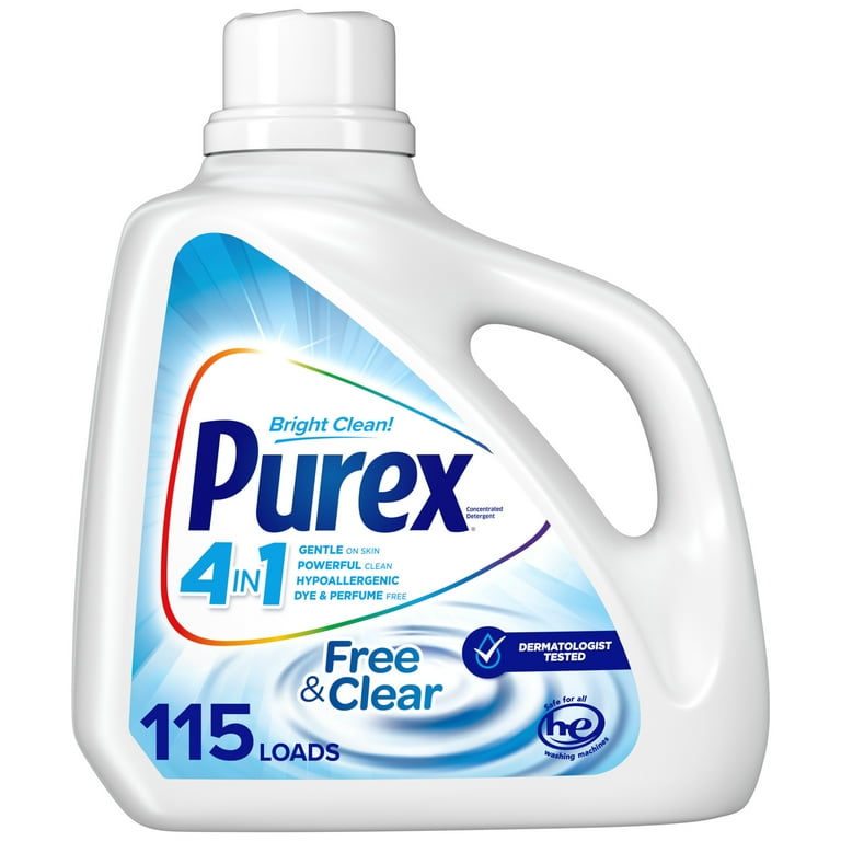 Free and Clear Liquid Laundry Detergent, Unscented, 150 oz Bottle