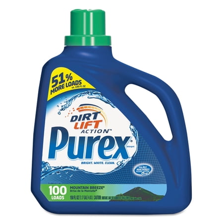 Purex Concentrate Liquid Laundry Detergent Mountain Breeze 150 oz Bottle 4/Carton 05016CT