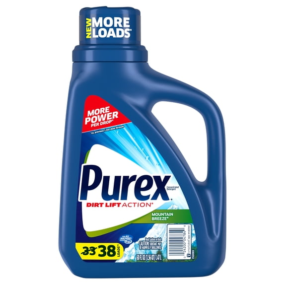 Purex Liquid Laundry Detergent, Mountain Breeze, 50 Fluid Ounces, 38 Loads
