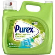 Purex Natural Elements Liquid Laundry Detergent, Linen & Lilies, 250 fl oz, 192 Loads