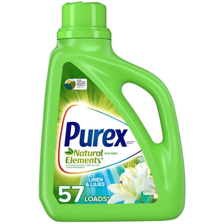 Purex Liquid Laundry Detergent, Natural Elements Linen & Lilies, 75 Fluid Ounces, 57 Loads