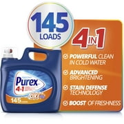 Purex Liquid Laundry Detergent Plus OXI, 218 fl oz, 145 Wash Loads