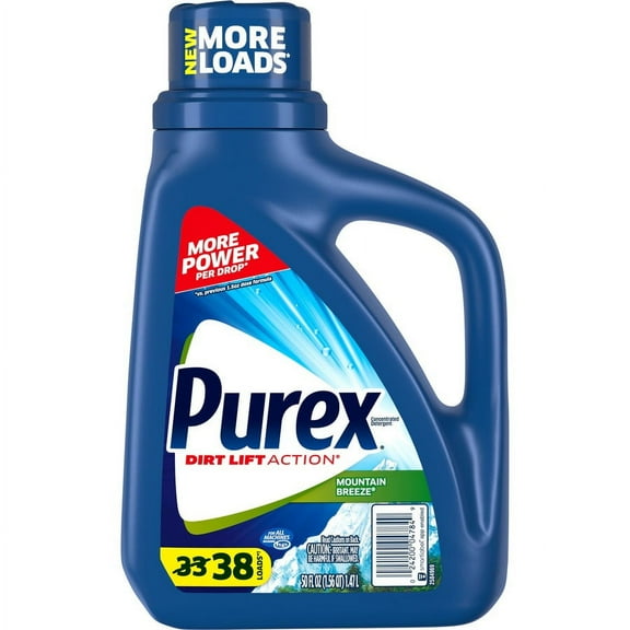 Purex Mountain Scent Liquid Detergent - Concentrate Liquid - 50 fl oz (1.6 quart) - Mountain Breeze, Outdoor, Springtime Floral Blooms, Crisp Mountain Air Scent - 6 / Carton - Bl | Bundle of 5 Cartons
