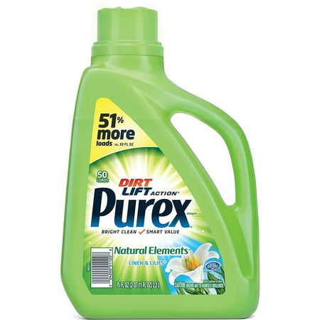 Purex Natural Elements Liquid Detergent - Liquid - 75 fl oz (2.3 quart) - Linen, Lilies Scent - 1 Each - Blue