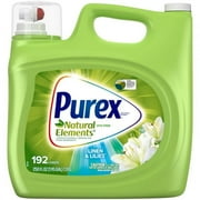 Purex Natural Elements Liquid Laundry Detergent, Linen & Lilies, 250 fl oz, 192 Loads ( 2 Pack )