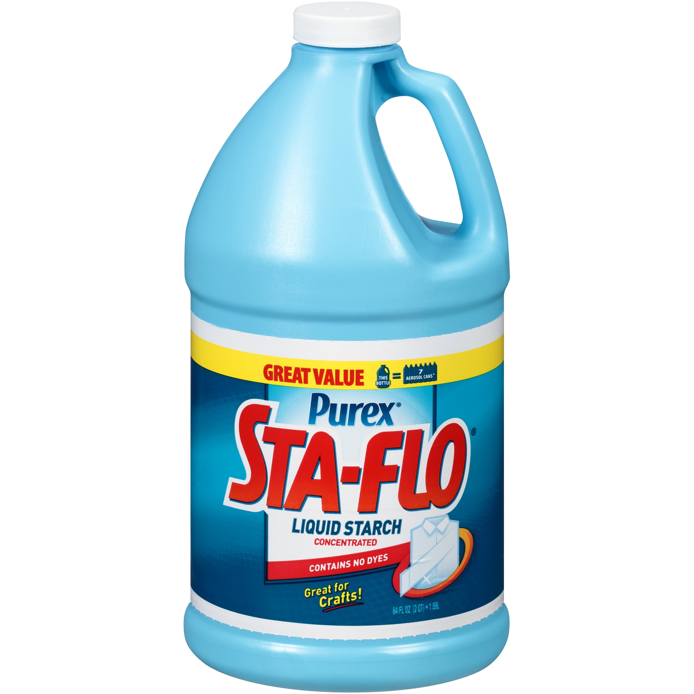 Purex Sta Flo Liquid Starch, Great for Crafts, Concentrated, 64 Ounce 