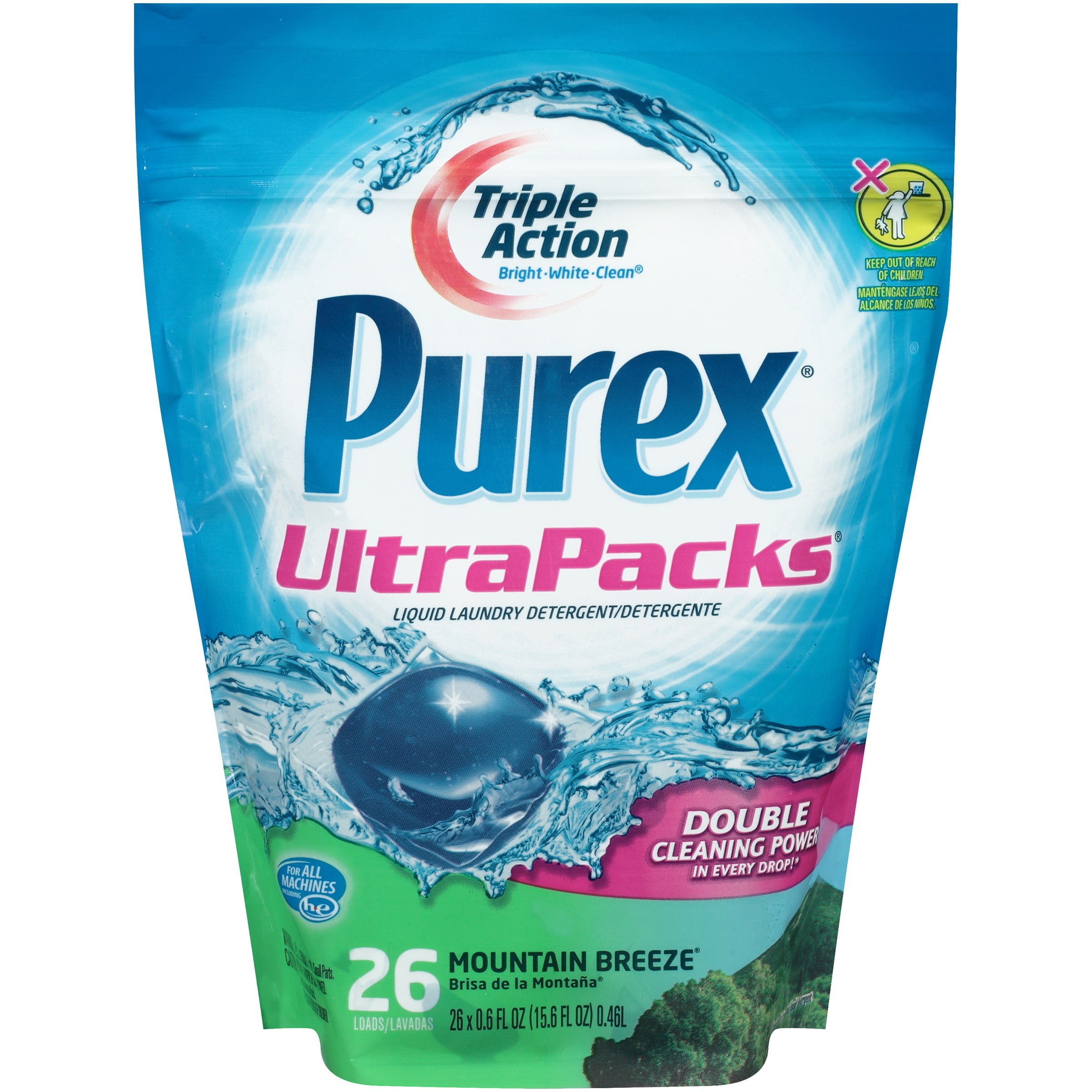 Purex UltraPacks Laundry Detergent, Mountain Breeze, 15.6 Oz, 26 Loads ...