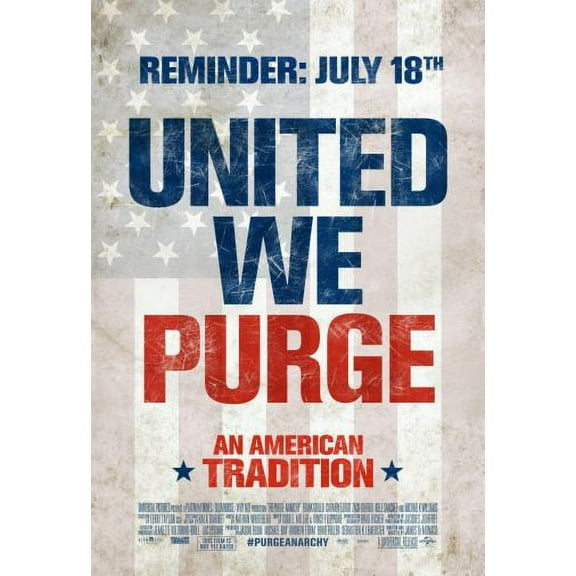 Purge Anarchy The poster Wall Art 12x16 Print on Metal Sign 12in x 16in Square Adults Best Posters