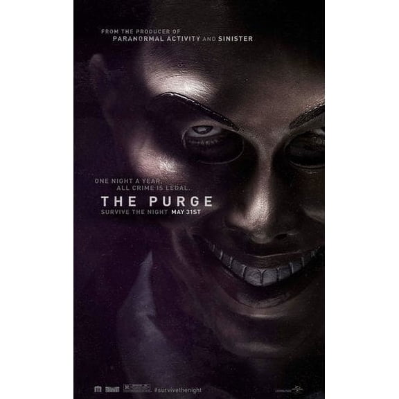 Purge Movie Poster 16x24 Poster Medium Art Poster 16x24 Unframed, Age: Adults, Rectangle Western Graphic