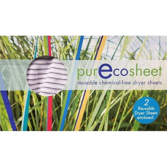 Purheet - Reusable Dryer Sheets | Cost effective (500+ loads), Chemical Free & Vegan Dryer Sheet | Safe For Infants & Allergy/Eczema Sufferers | Hypoallergenic | 2 Count